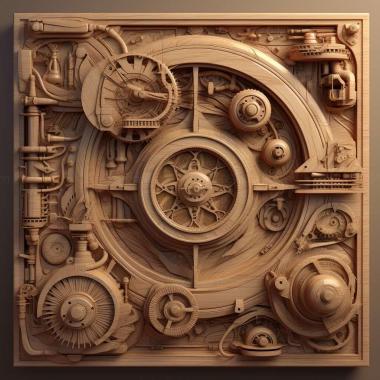 Patterns and decorations time machine 2 3d model